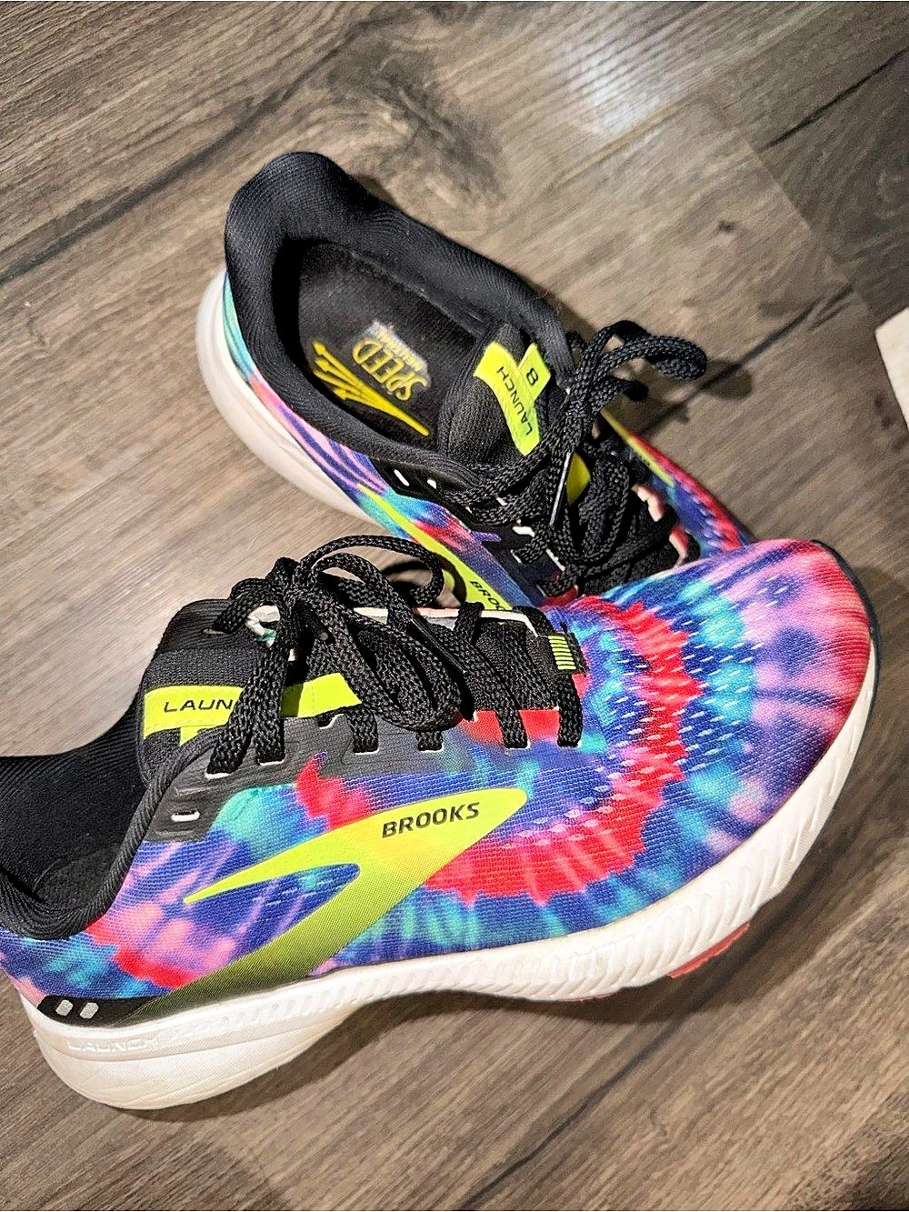Brooks Launch 8 Tie Dye Athletic Shoes Multicolor & Black